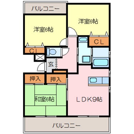 ビィラ・ローランの物件間取画像